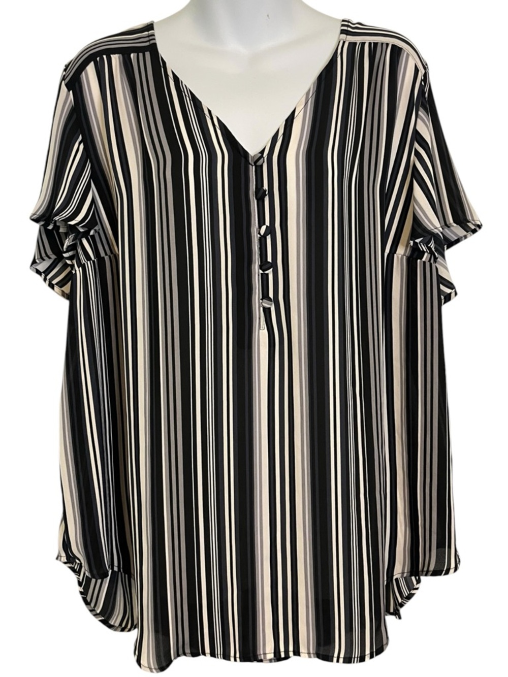 Torrid Harper Short Sleeve Striped Top